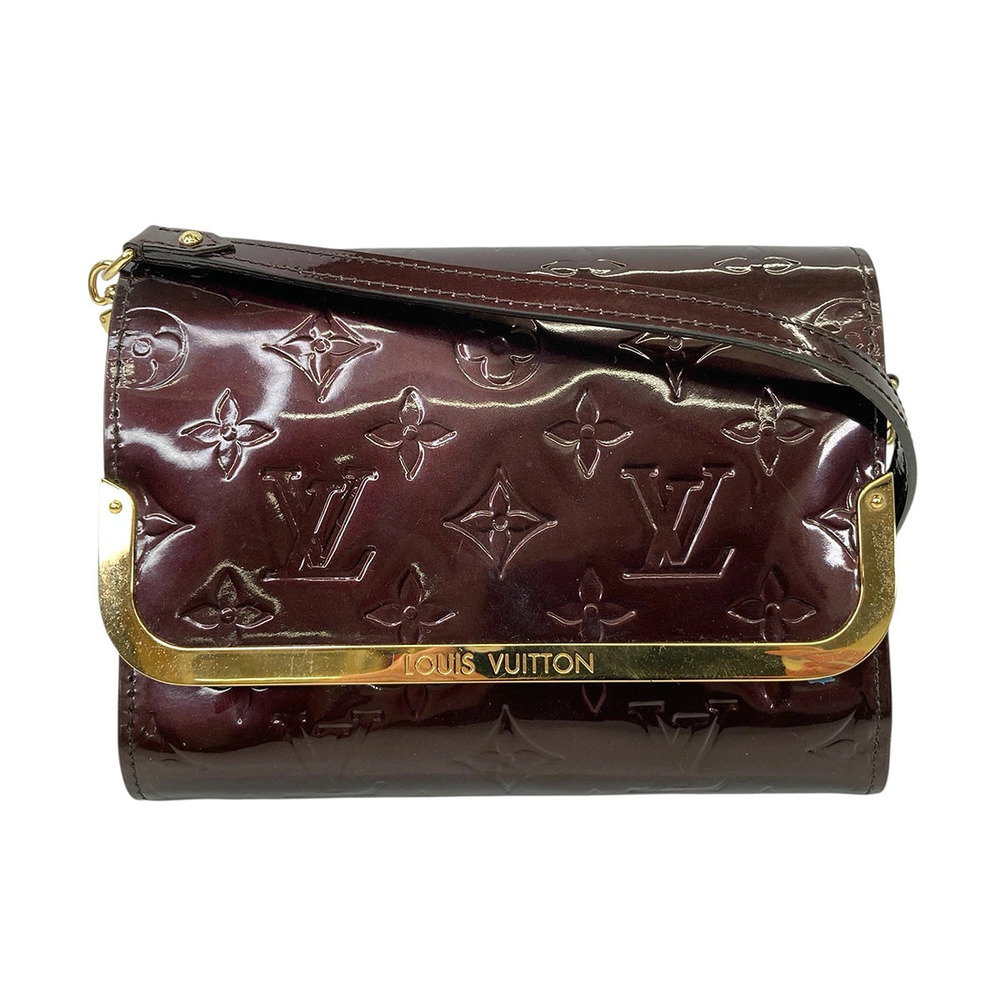 LOUIS VUITTON Monogram Vernis Rossmore Shoulder Bag Brown Clutch